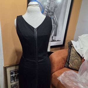 Laundry By Shelli Segal Black Dress With Leather Trim